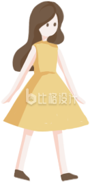 可爱的美少女插画