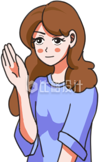 可爱小姐姐手绘插画