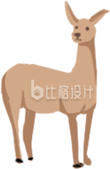 羚羊手绘插画