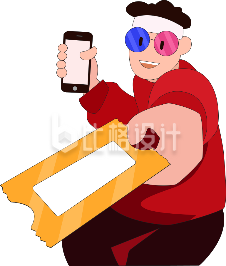 帅气的小男生插画
