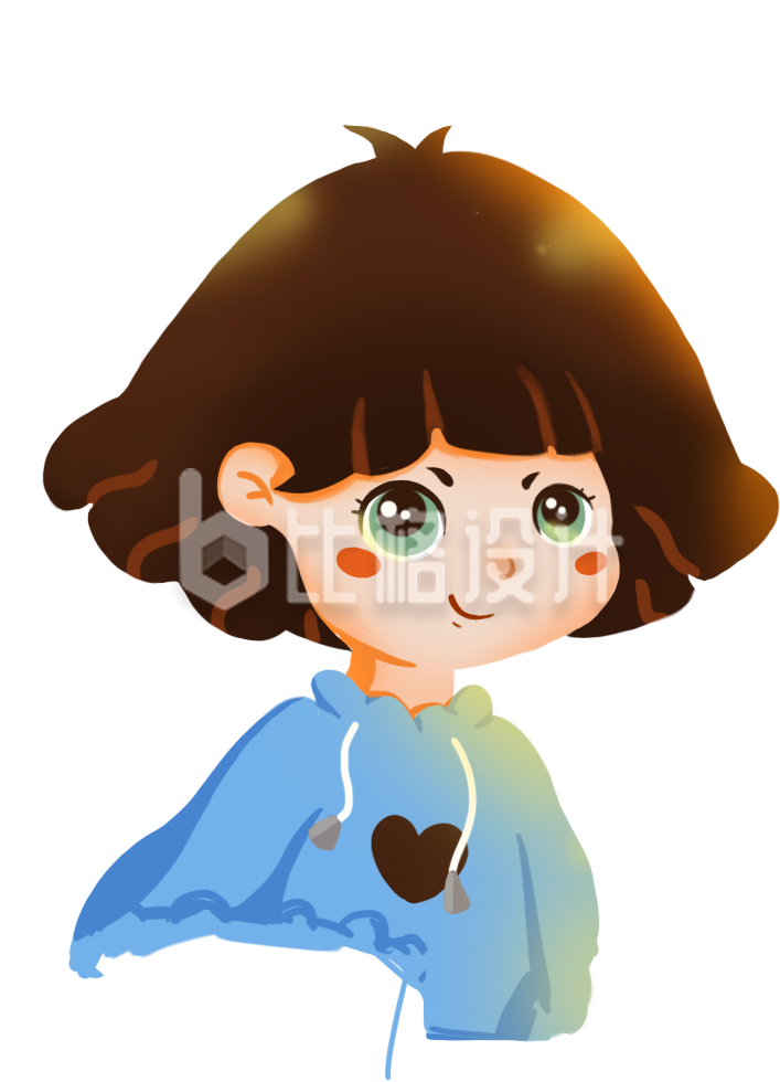 可爱的小姑娘插画