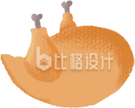 鸡肉美食手绘