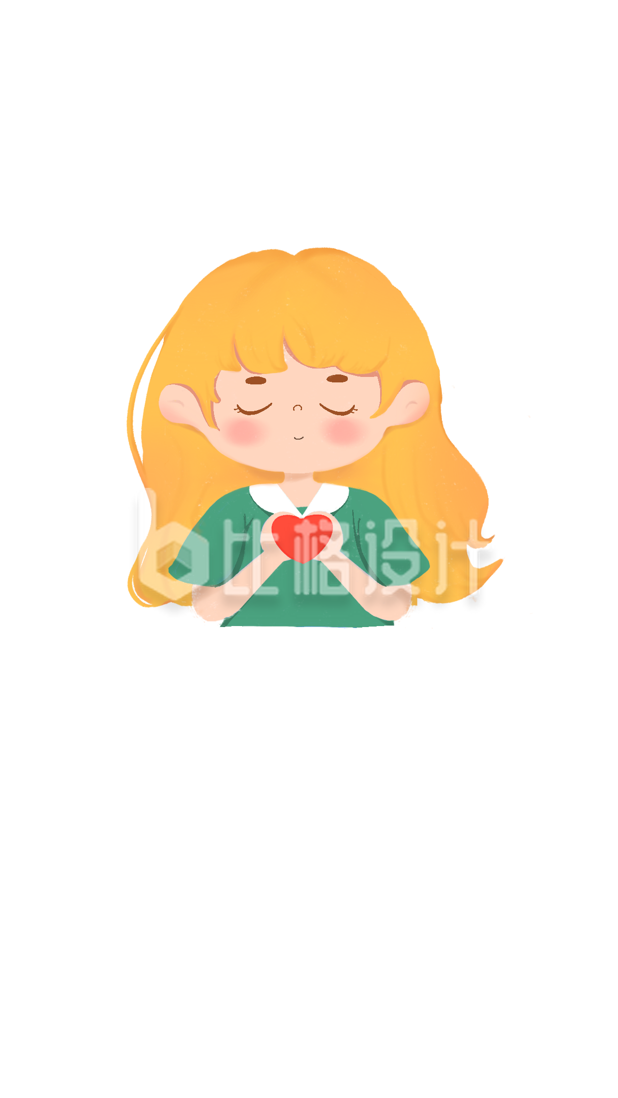 可爱的小姑娘手绘