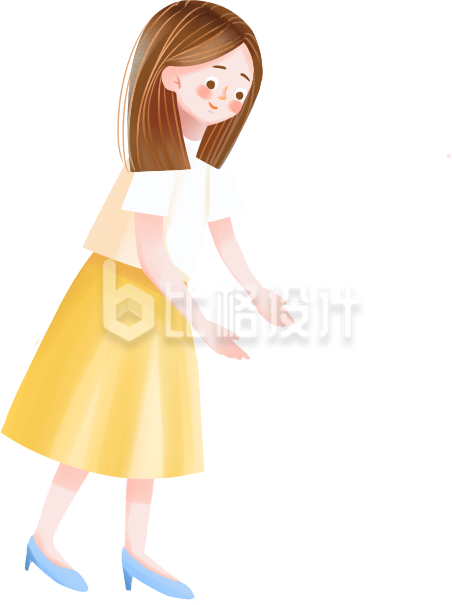 母子可爱手绘插画