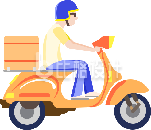 配送人员手绘