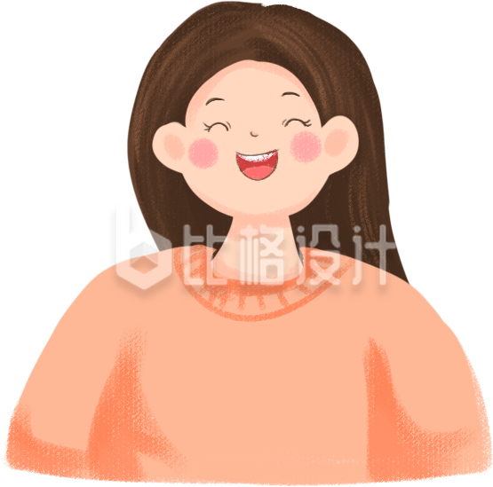 可爱的小姑娘手绘