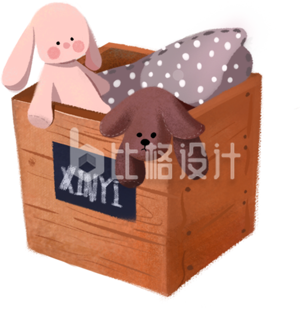 礼物盒手绘插画