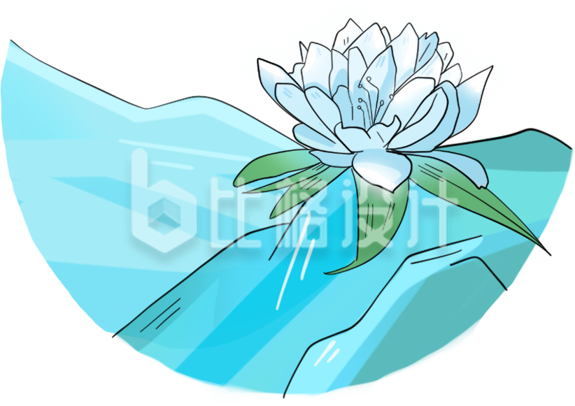 小花手绘插画