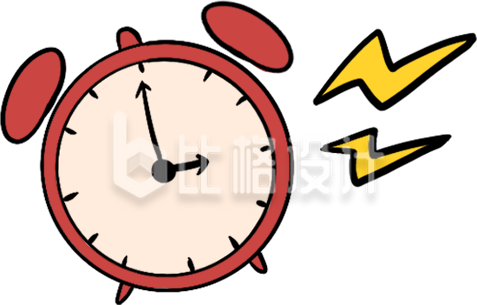 闹钟手绘插画