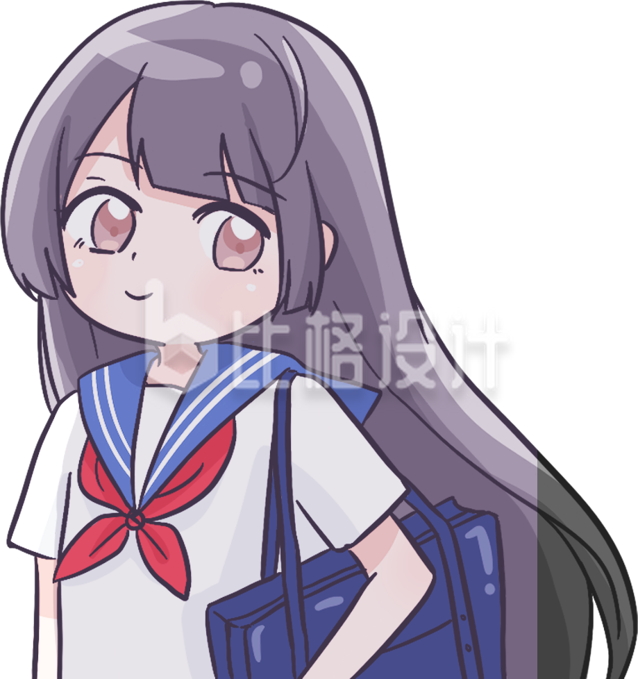 漂亮的小姐姐手绘插画