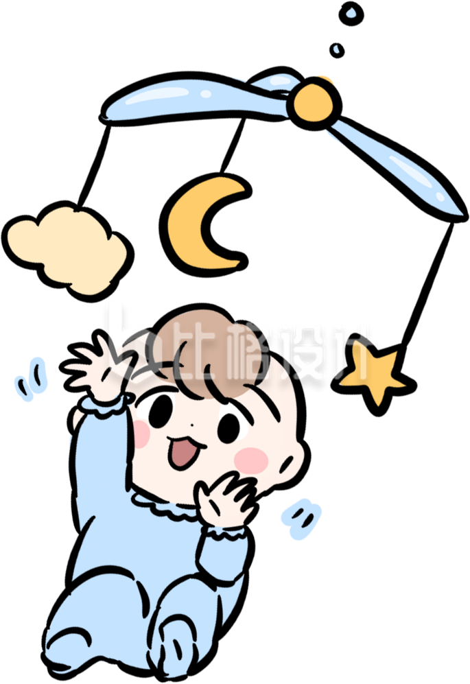 可爱小宝宝手绘插画