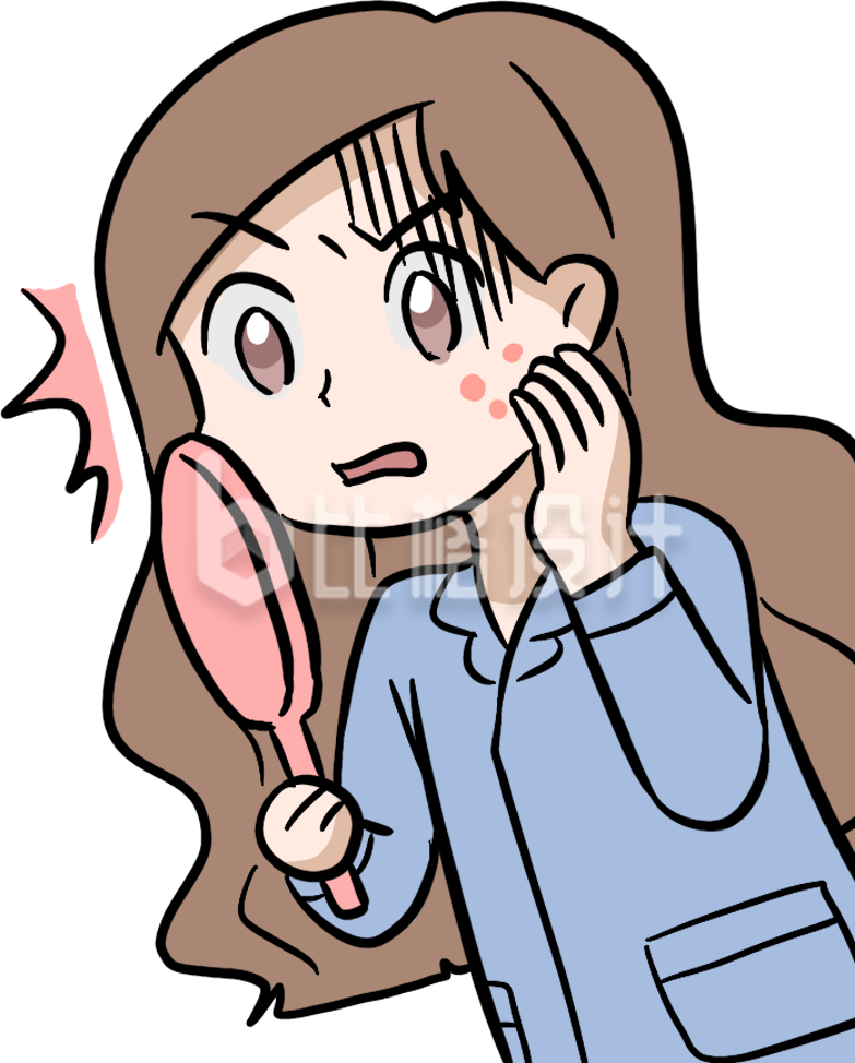 手绘插画漂亮小姐姐