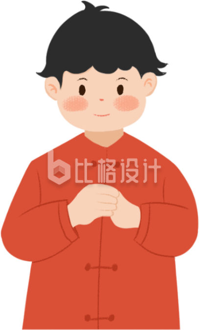 小朋友男孩手绘插画