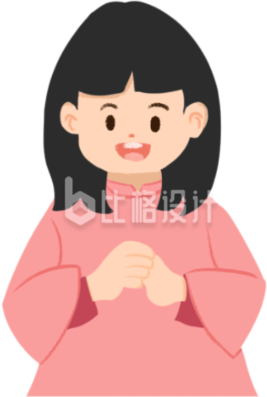 小朋友女孩手绘插画