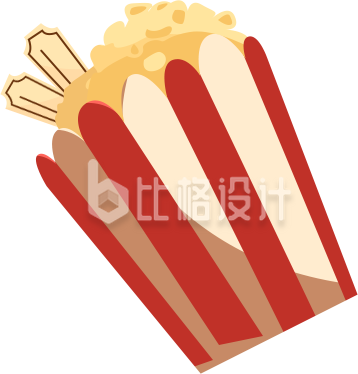 爆米花手绘插画