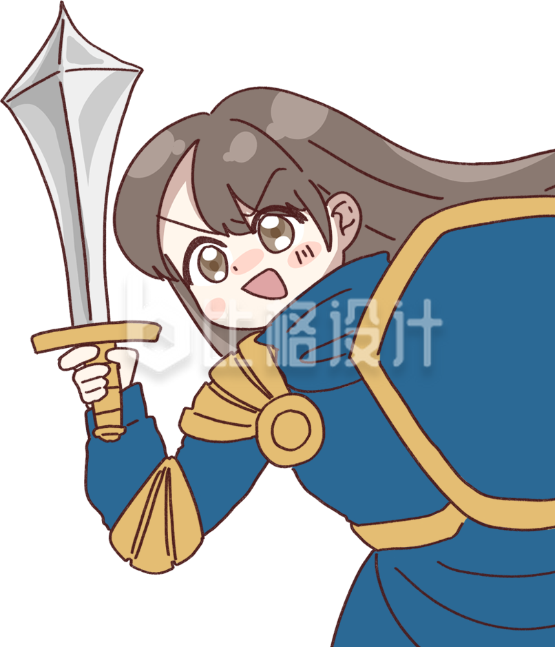玩手机小姐姐手绘插画