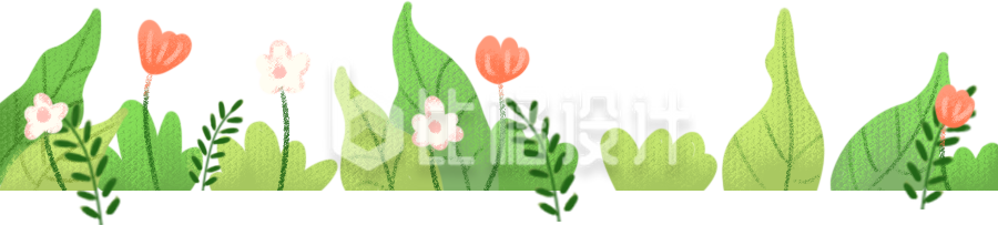 小花小草手绘插画