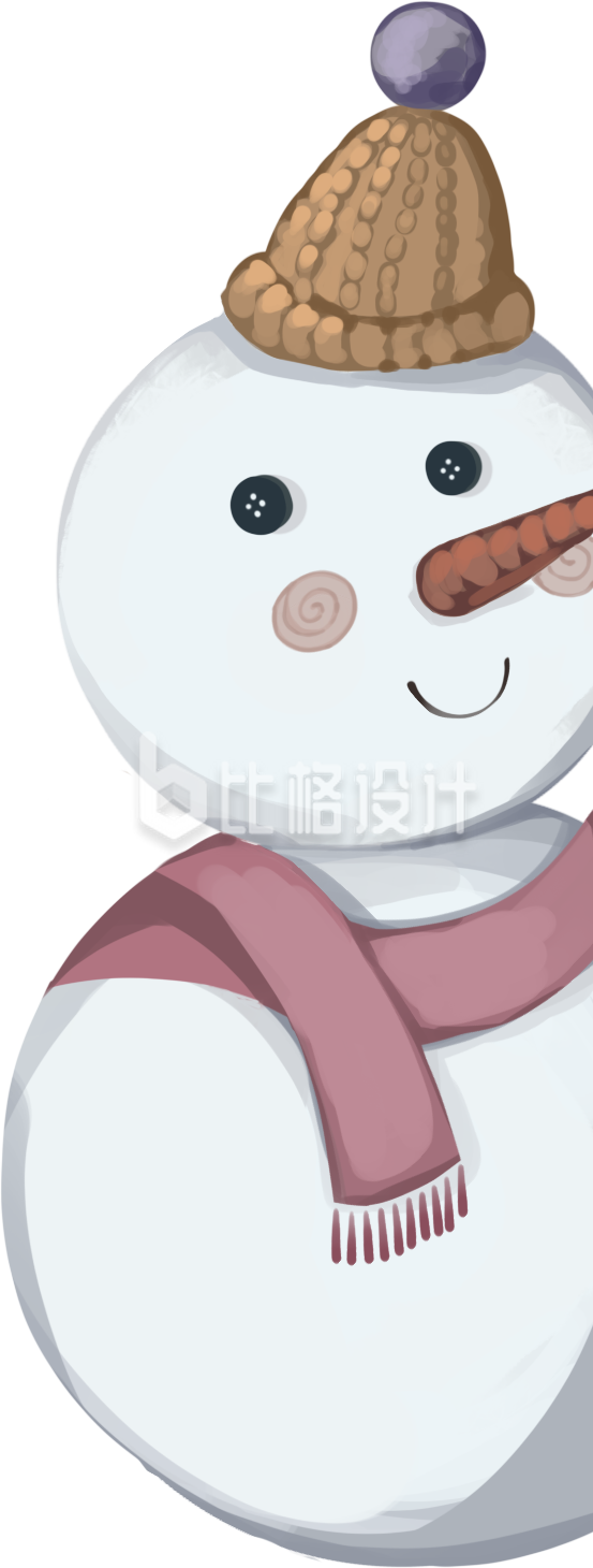 可爱的小雪人手绘
