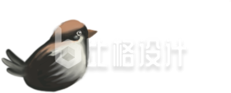 小麻雀手绘插画
