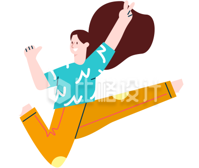 快乐的小姐姐手绘