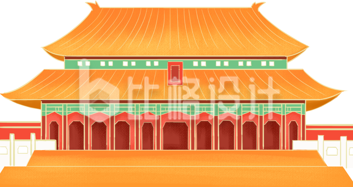 天安门手绘插画