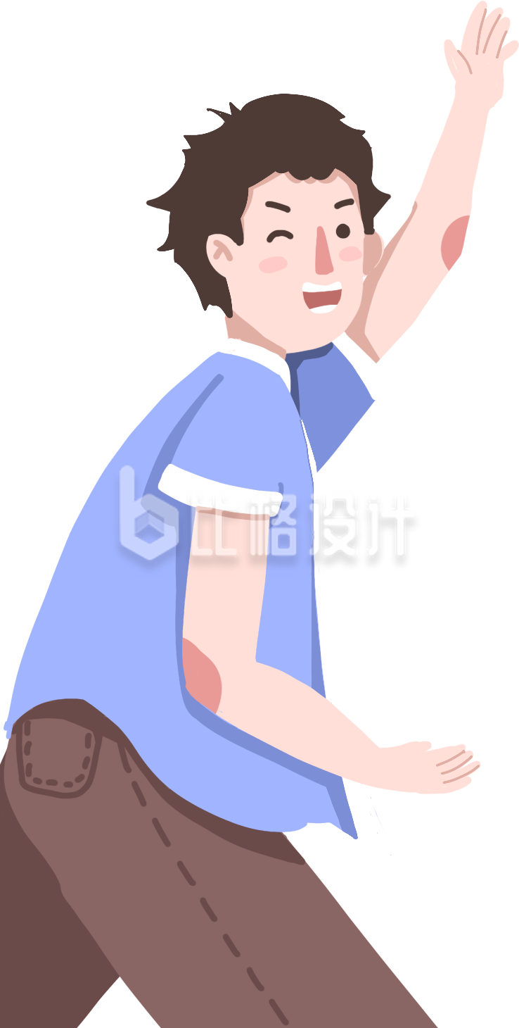 帅气小男孩手绘