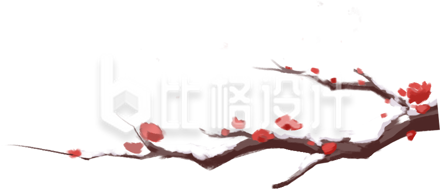 梅花手绘插画