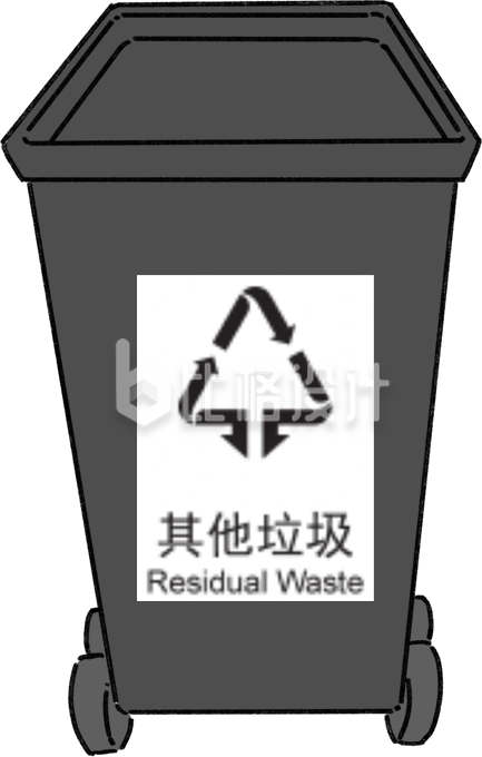垃圾箱手绘