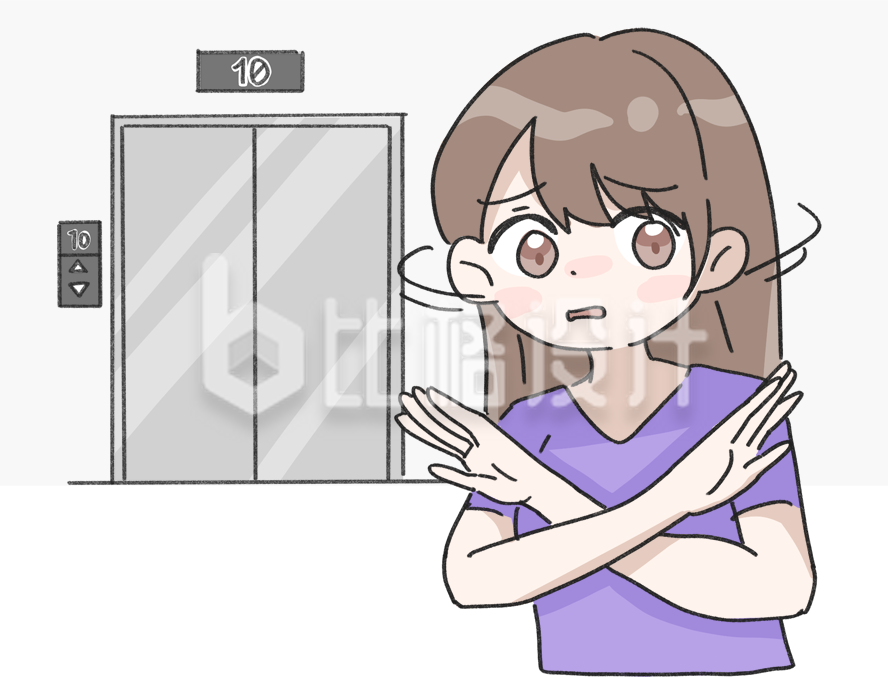 拒绝坐电梯的小姐姐