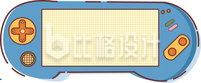 游戏机手绘插画