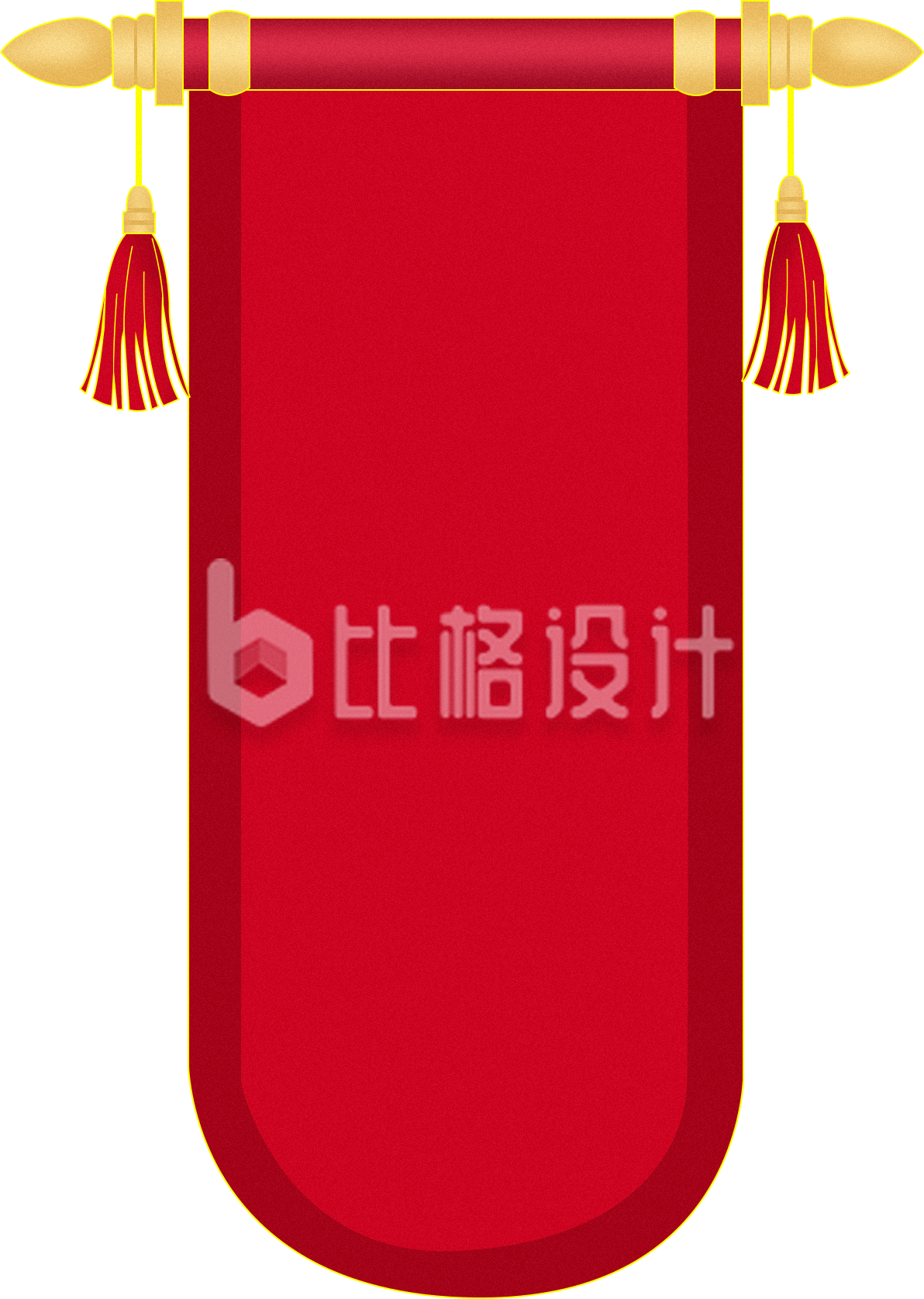 锦旗手绘插画