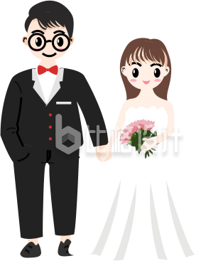 结婚手绘插画