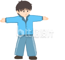 生气的小男孩