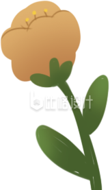 一朵小花插画