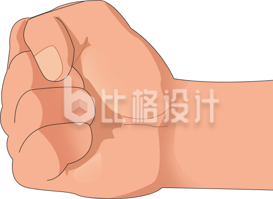 拳头手绘插画