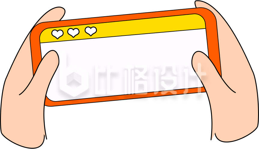 玩游戏手绘插画