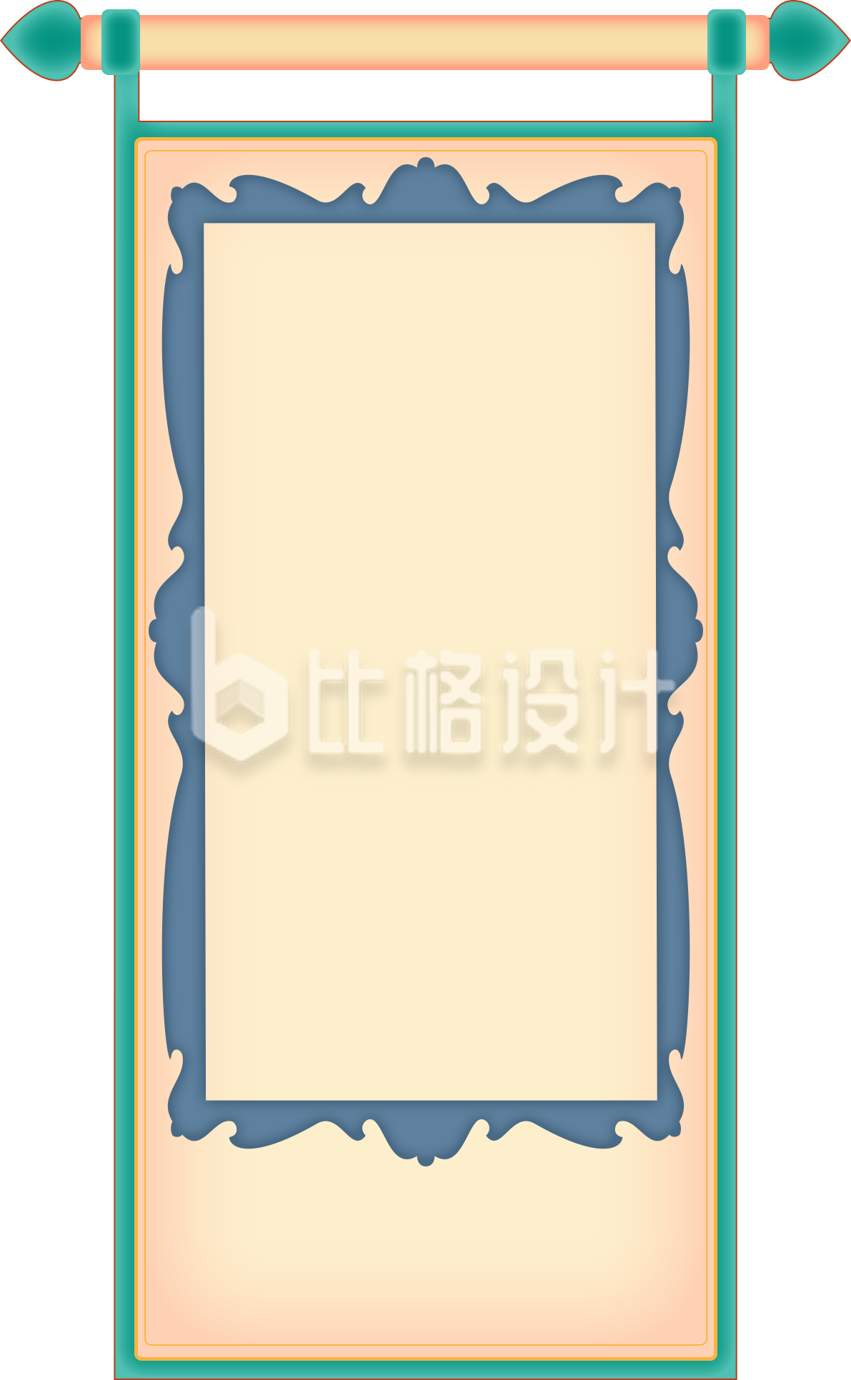 卷轴手绘插画