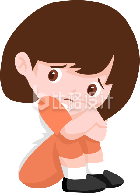 可爱的小女孩插画