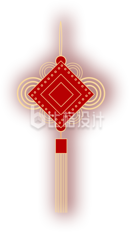 中国结手绘插画