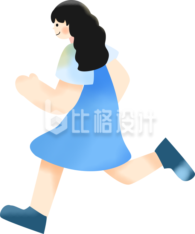 奔跑的小姑娘