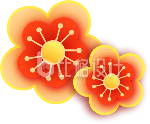 小花手绘插画