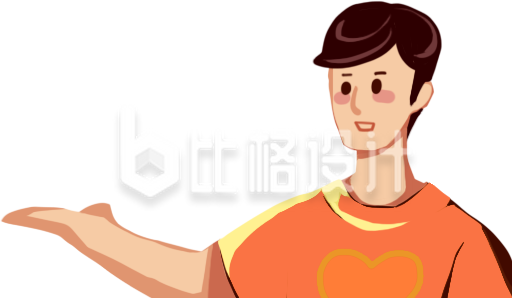 小男孩手绘插画