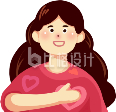 可爱的小姑娘手绘