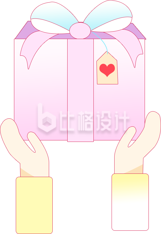 礼物手绘插画