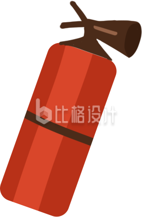 灭火器手绘插画