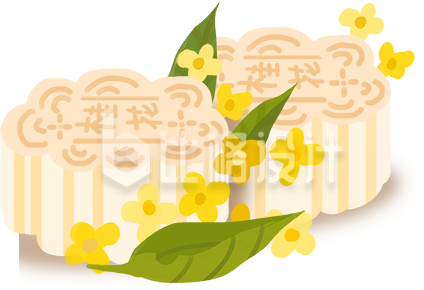 桂花手绘插画