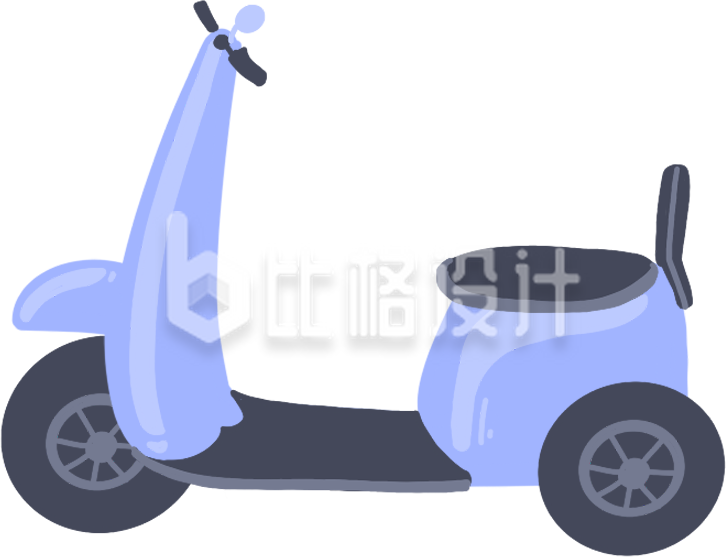 电瓶车手绘插画