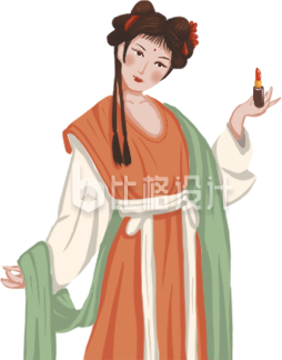 汉服美少女手绘
