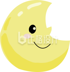 可爱小月亮手绘