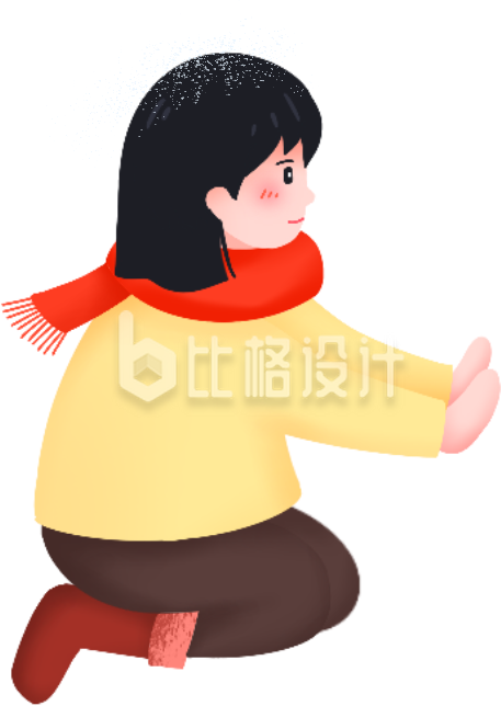 可爱的小女孩插画手绘